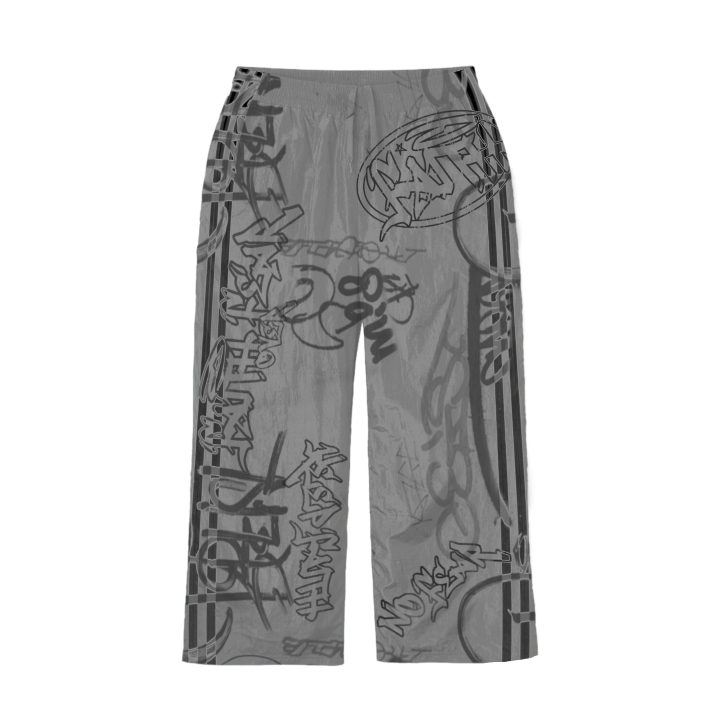 Grey "Graffiti Windbreaker Pants"