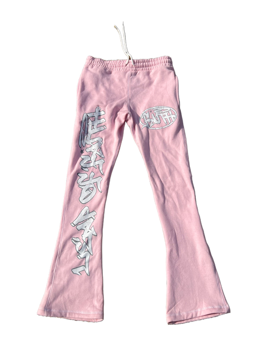 Flared Pants ( Pearl Pink)