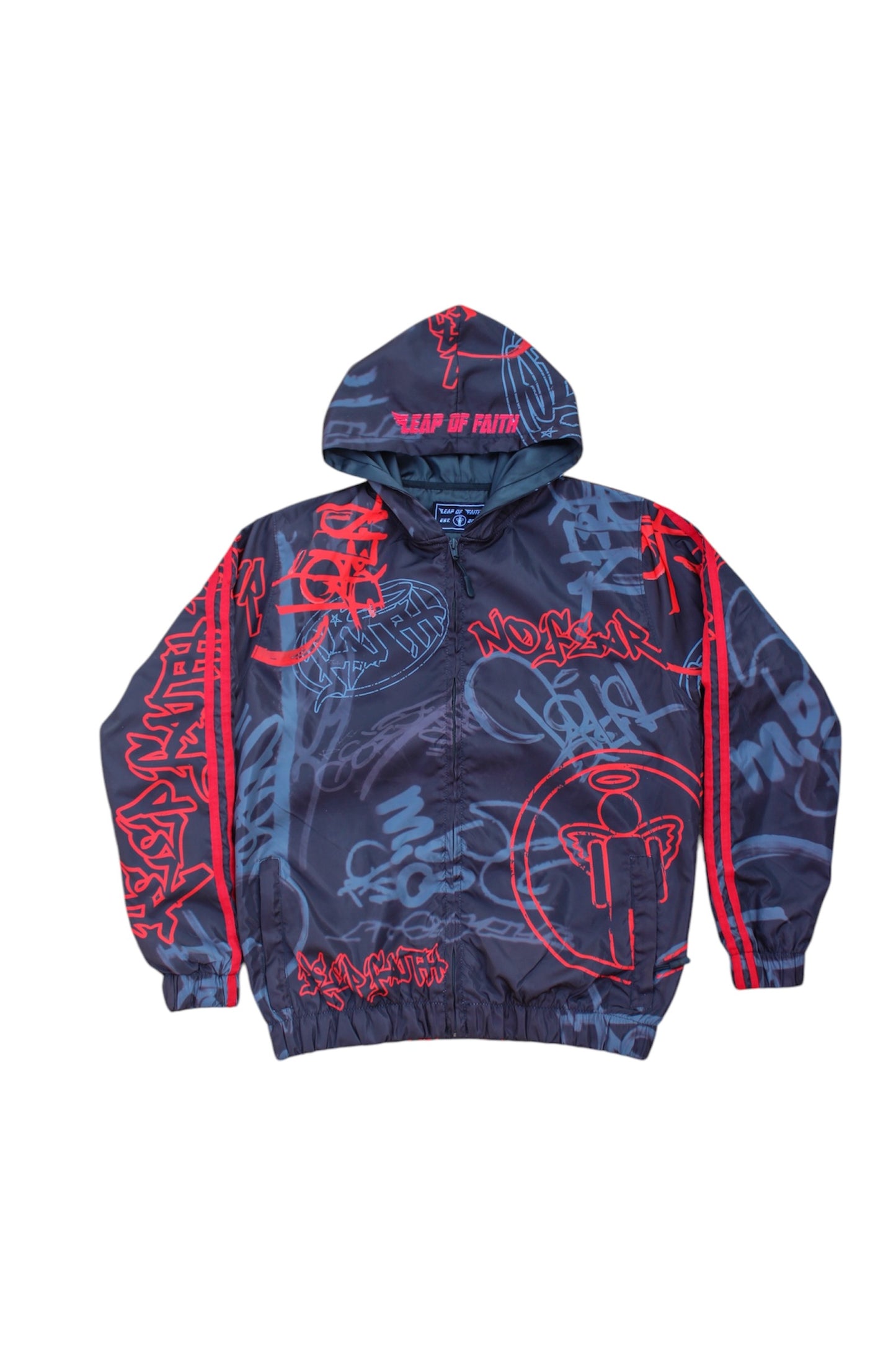 Red "Graffiti Windbreaker Jacket