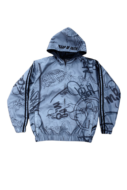 Grey "Graffiti Windbreaker Jacket"