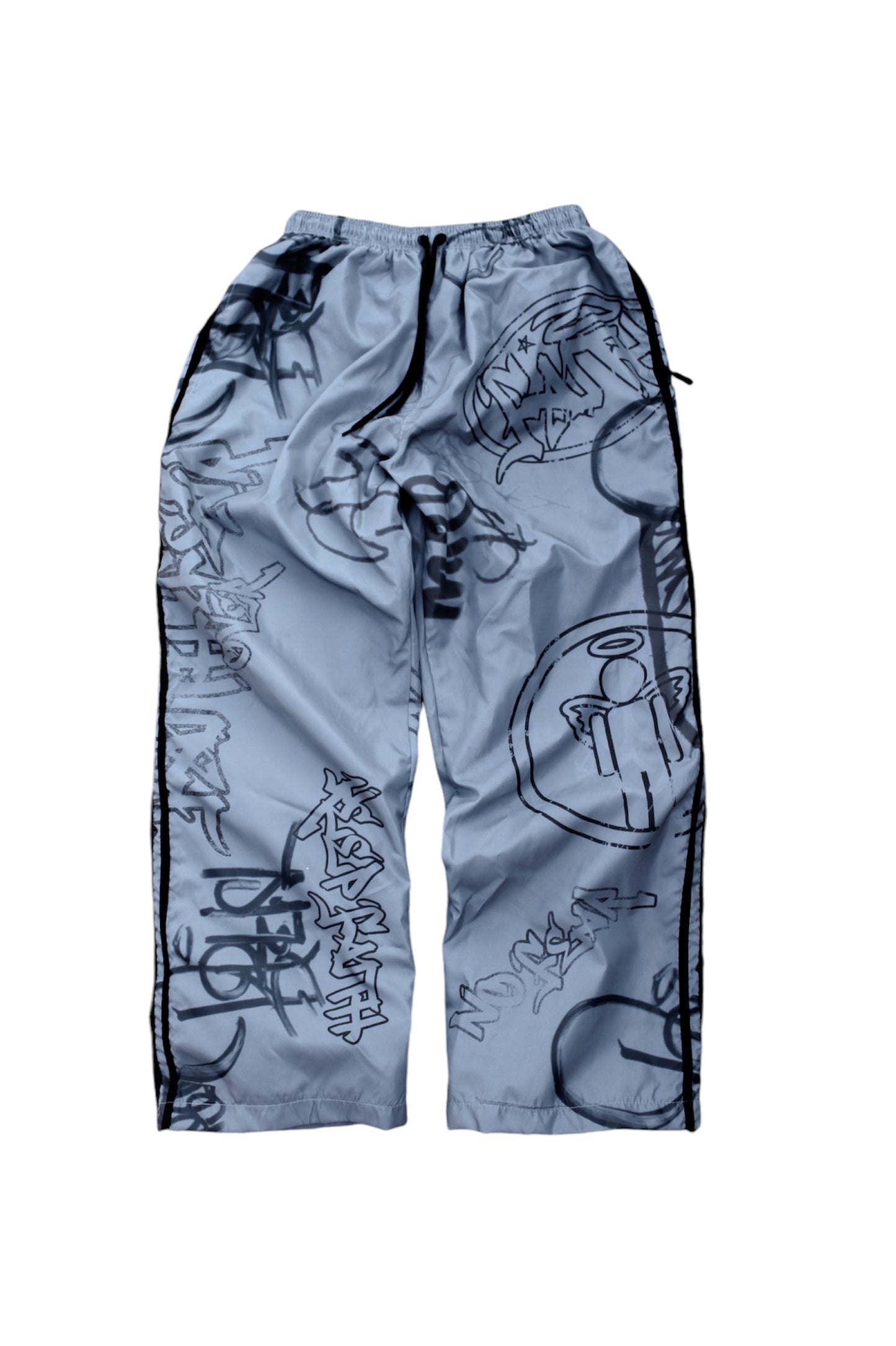 Grey "Graffiti Windbreaker Pants"