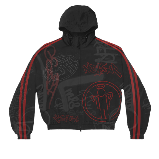 Red "Graffiti Windbreaker Jacket